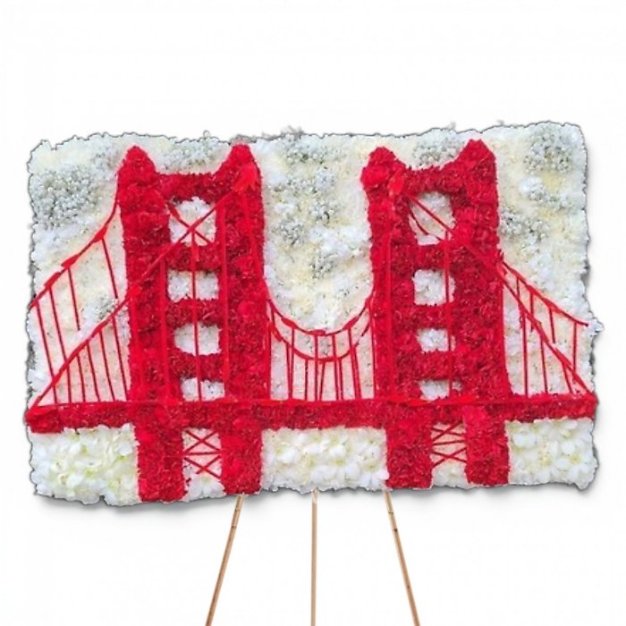 Golden Gate Bridge Funeral flower piece