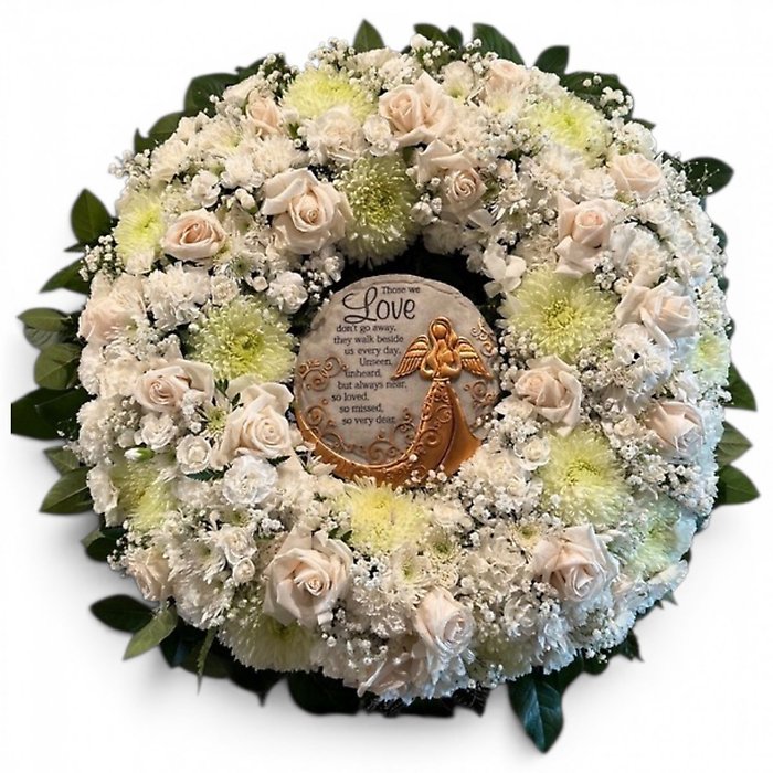 Sentiment Stone keepsake Floral wreath