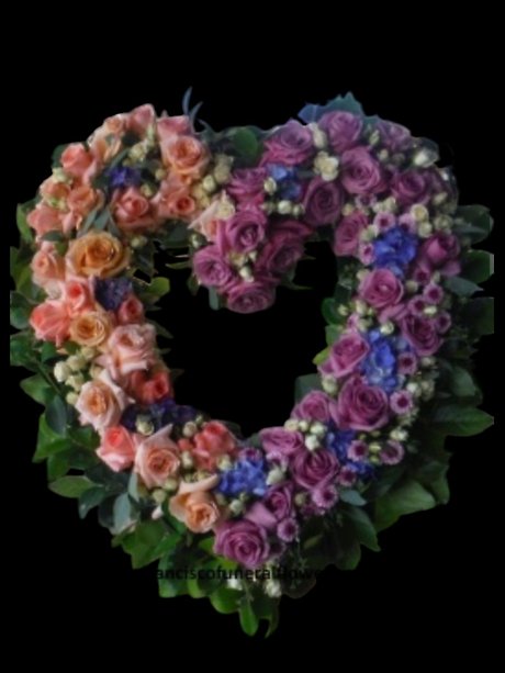 Peach and Lavender Harmony heart