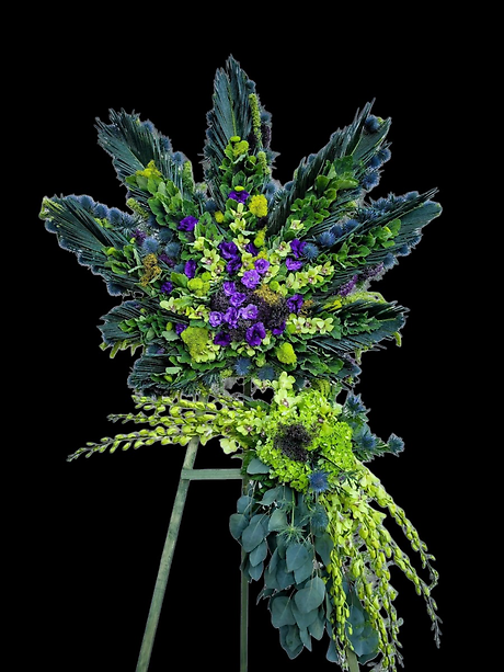 Cannabis leaf sympathy tribute