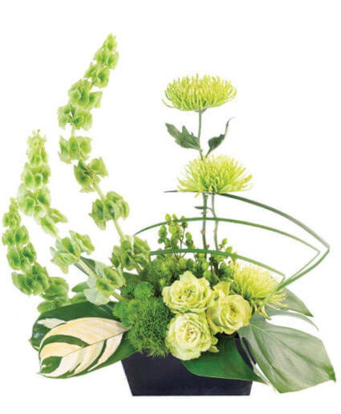 Lovely lime floral arrangement