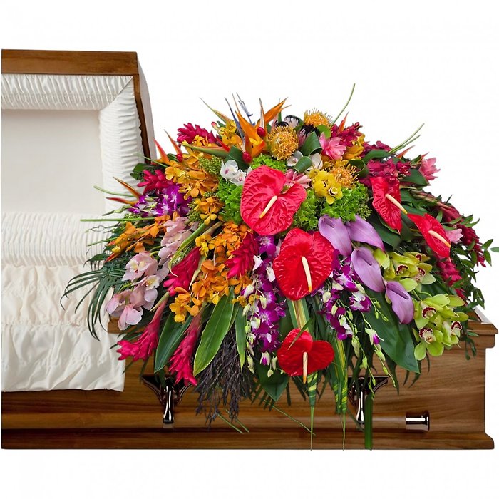 Exotic Tropical Casket Spray