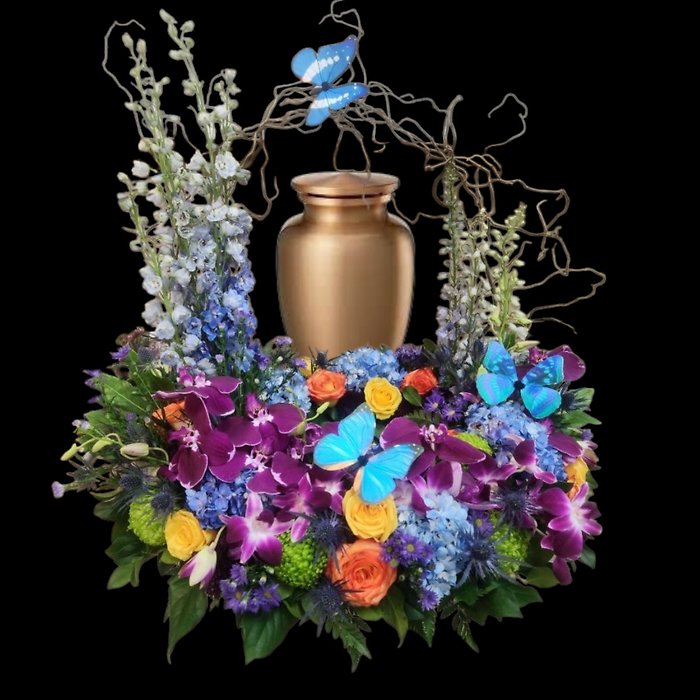 Butterfly Sacred Garden Urn Wreath