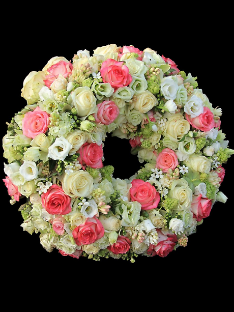 Coral melody wreath