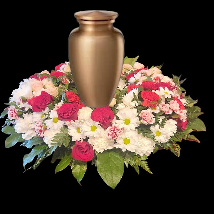 Blush and pinks urn wreath
