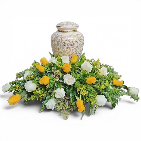 Sunshine serenity urn arrangement