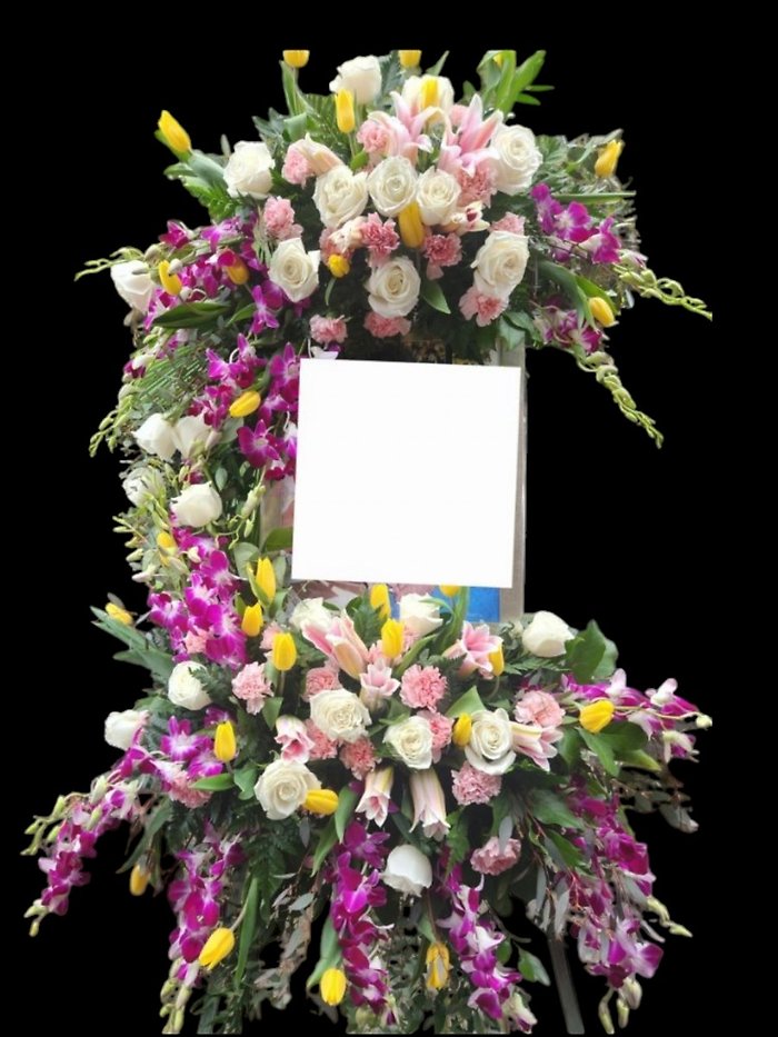 Crescent Picture Floral Tributr
