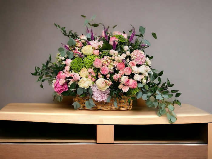 Pink Grandeur garden basket