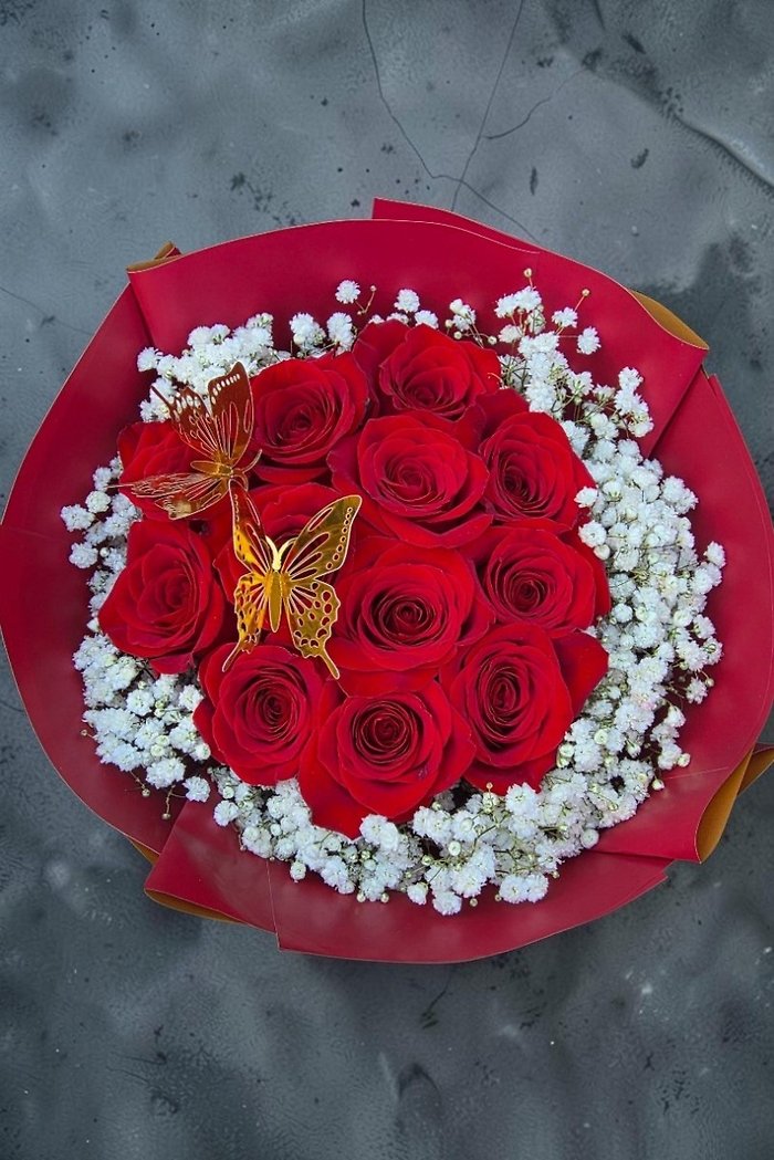 12 roses bouquet - ramo buchon