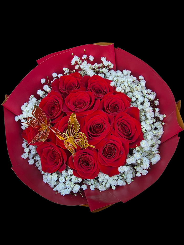 12 roses bouquet - ramo buchon