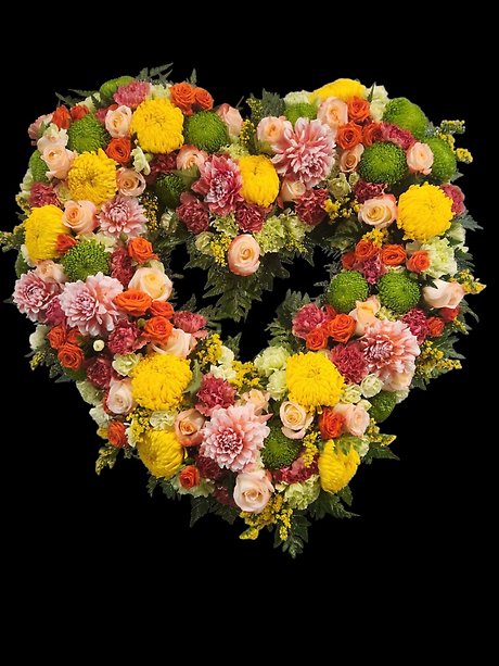 Glowing tribute heart