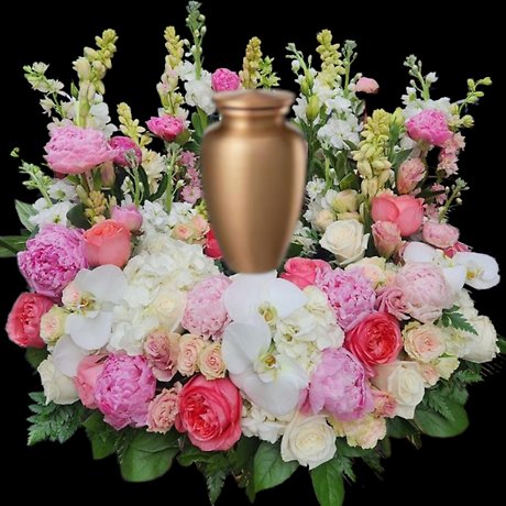 Pink and Lush Urn Wreath