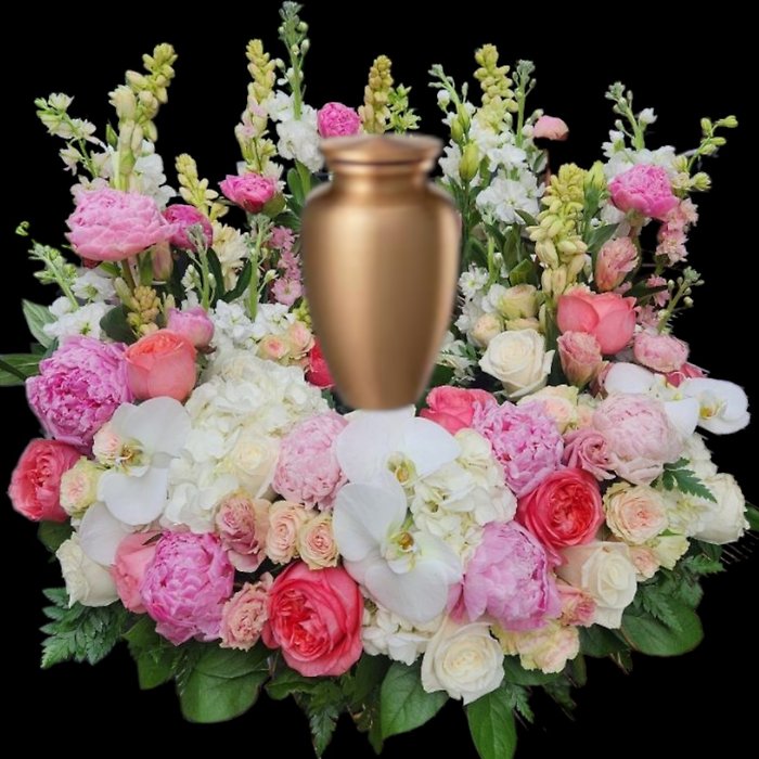 Pink and Lush Urn Wreath