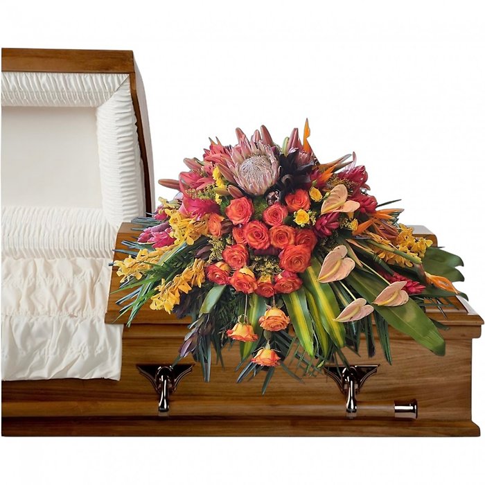 Paradise Assortment Casket Spray