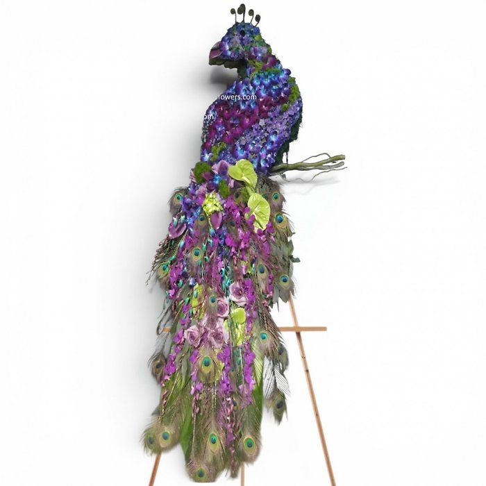 Peacock Floral Tribute