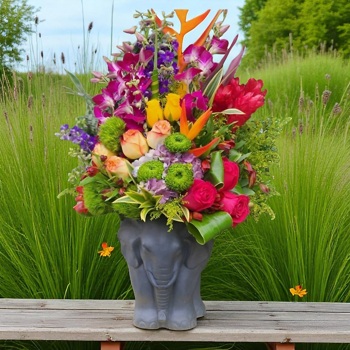 Elephant Vase Blooms