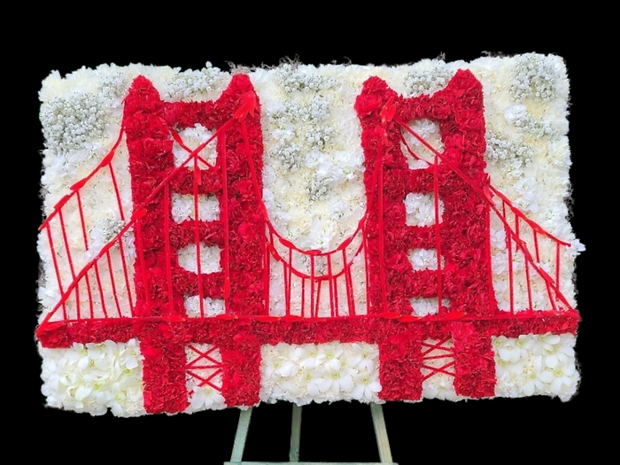 Golden Gate Bridge Funeral flower piece