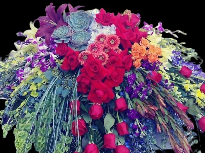 Garden of eternal memories casket spray
