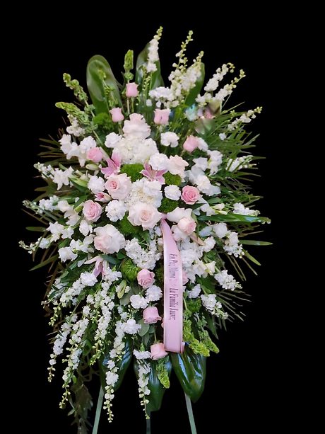 Blush and whites standing spray