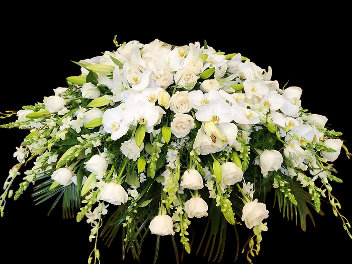 Tranquil harmony casket spray