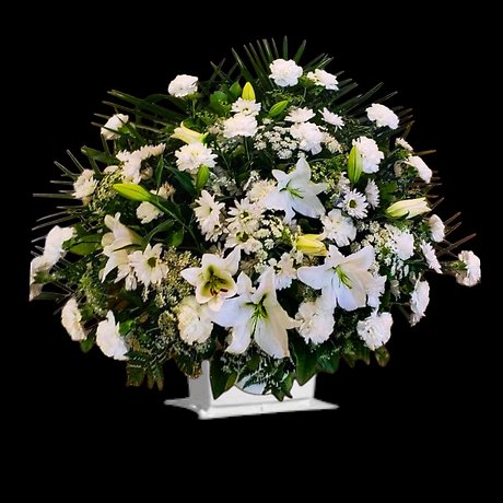 Tranquil White Lilies Basket