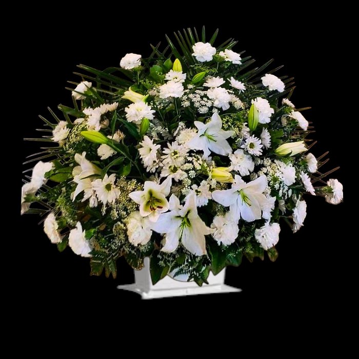 Tranquil White Lilies Basket