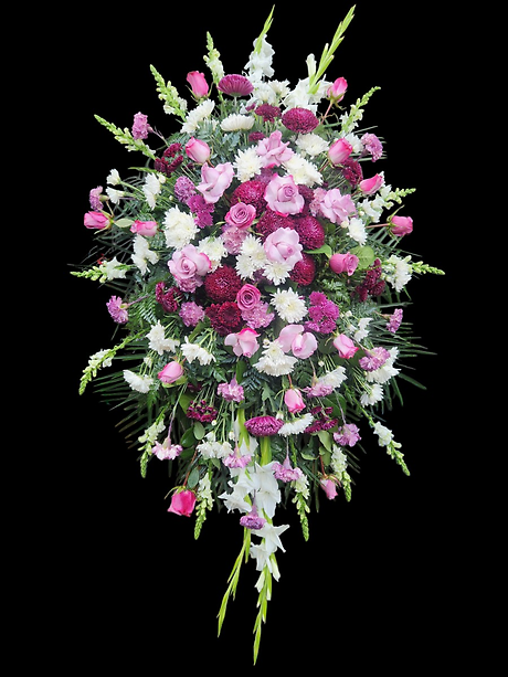 Purple and White Standing Spray