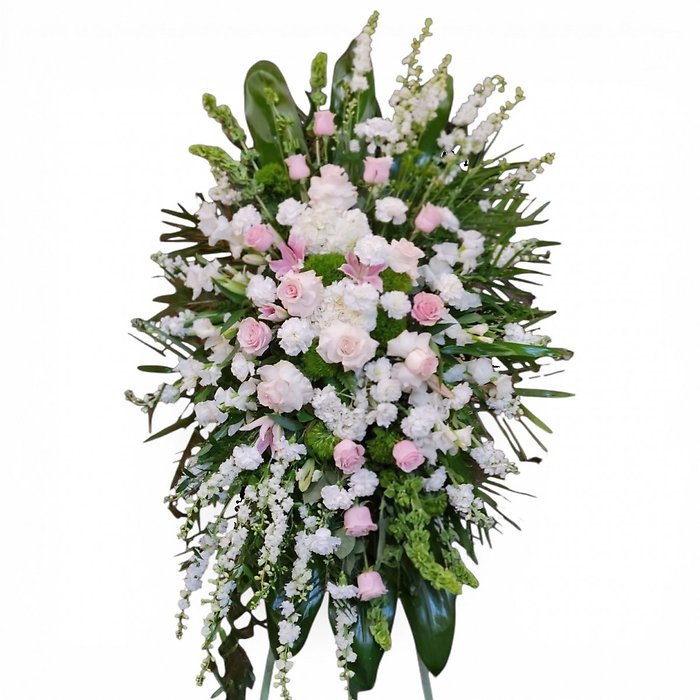 Blush and whites standing spray