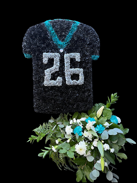 Custom Football Jersey Floral Tribute