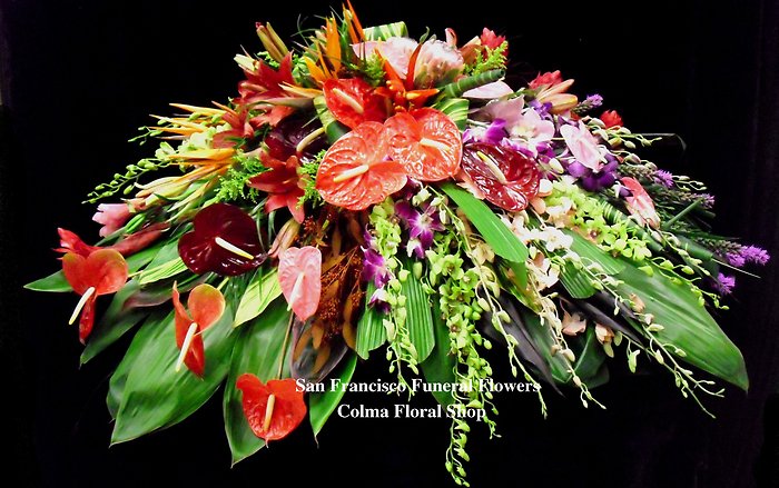 Exotic Tropical Casket Spray
