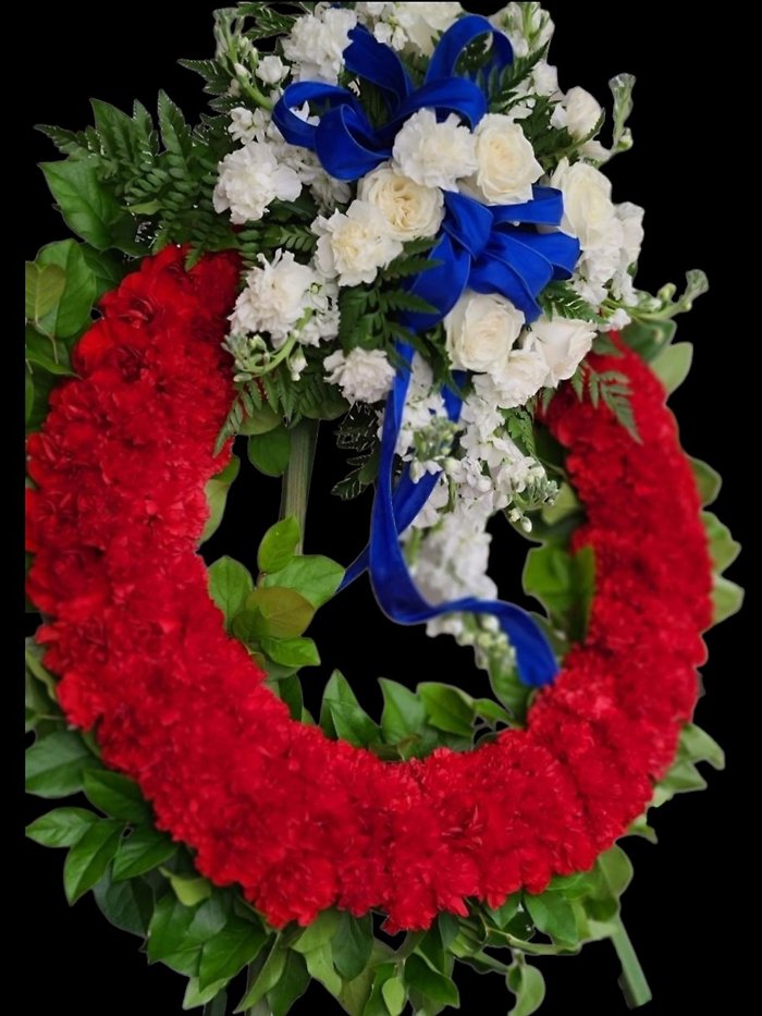 Patriotic Floral Wreath